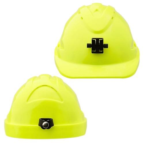 Pro Choice Hard Hat (V9) - Unvented, 6 Point Push-lock Harness C/w Lamp Bracket - HH9LB PPE Pro Choice FLURO YELLOW  